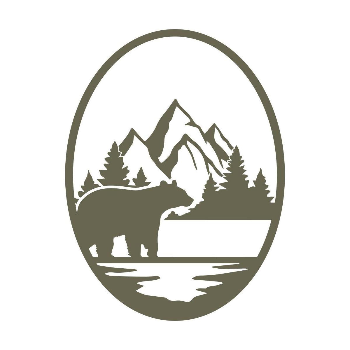 Bear in Forest Delrin Leather Stamp - All Good Leather Co.