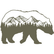 Bear Mountain Scene Delrin Leather Stamp - All Good Leather Co.