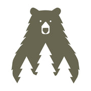 Bear with Pine Trees Delrin Leather Stamp - All Good Leather Co.