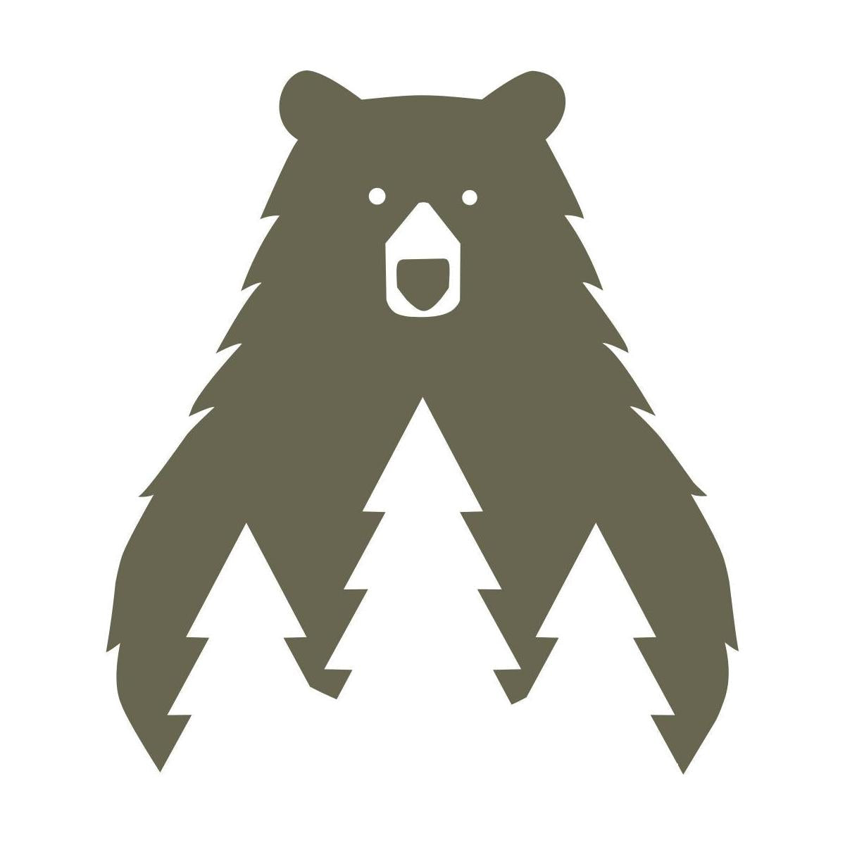 Bear with Pine Trees Delrin Leather Stamp - All Good Leather Co.