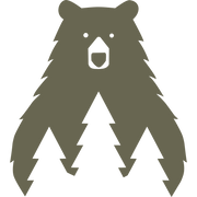 Bear with Pine Trees Delrin Leather Stamp - All Good Leather Co.