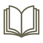 Minimalist open book design, symbolizing knowledge, literature, and education—ideal for leathercraft, engraving, and custom projects.