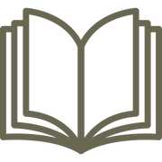 Minimalist open book design, symbolizing knowledge, literature, and education—ideal for leathercraft, engraving, and custom projects.