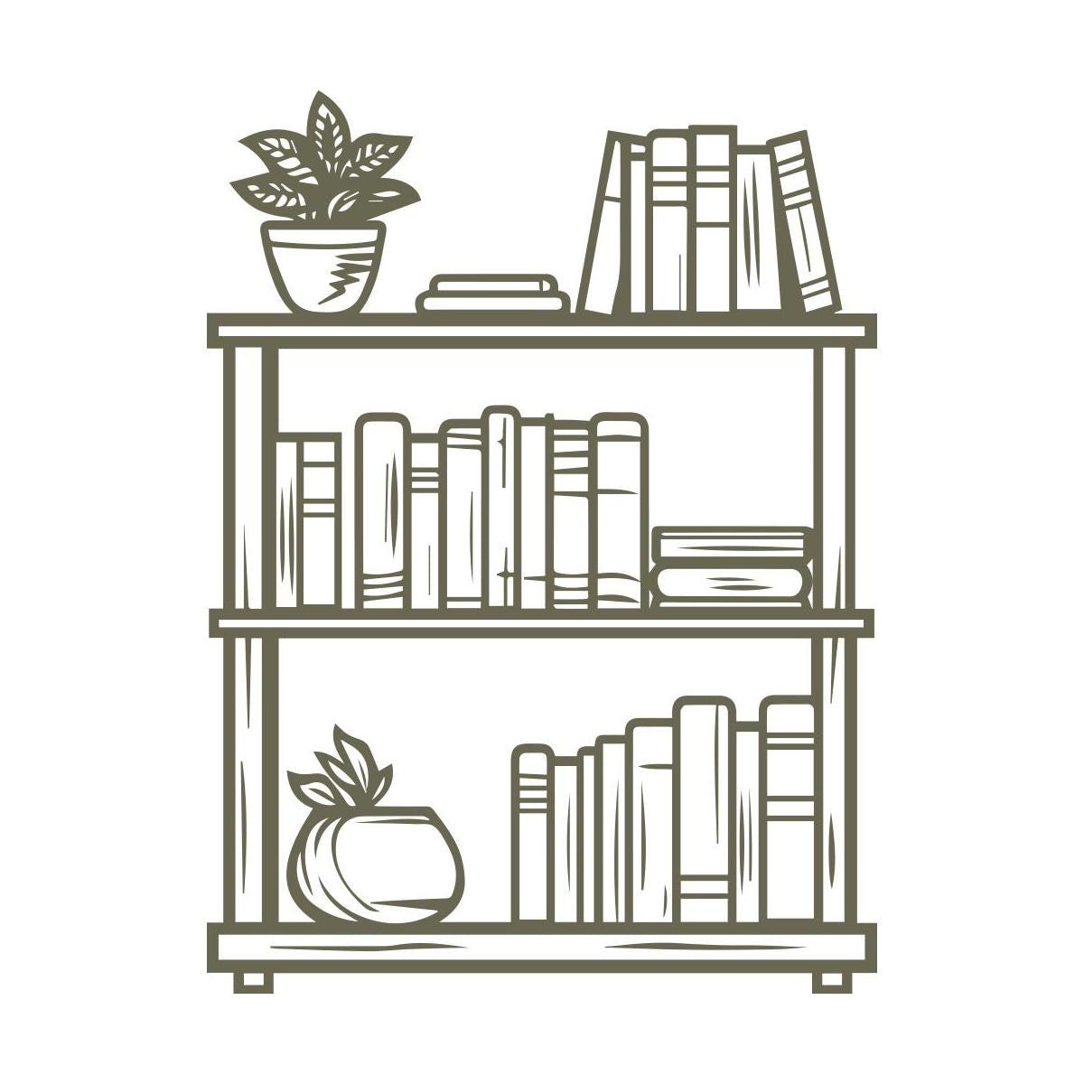 Bookshelf Delrin Leather Stamp