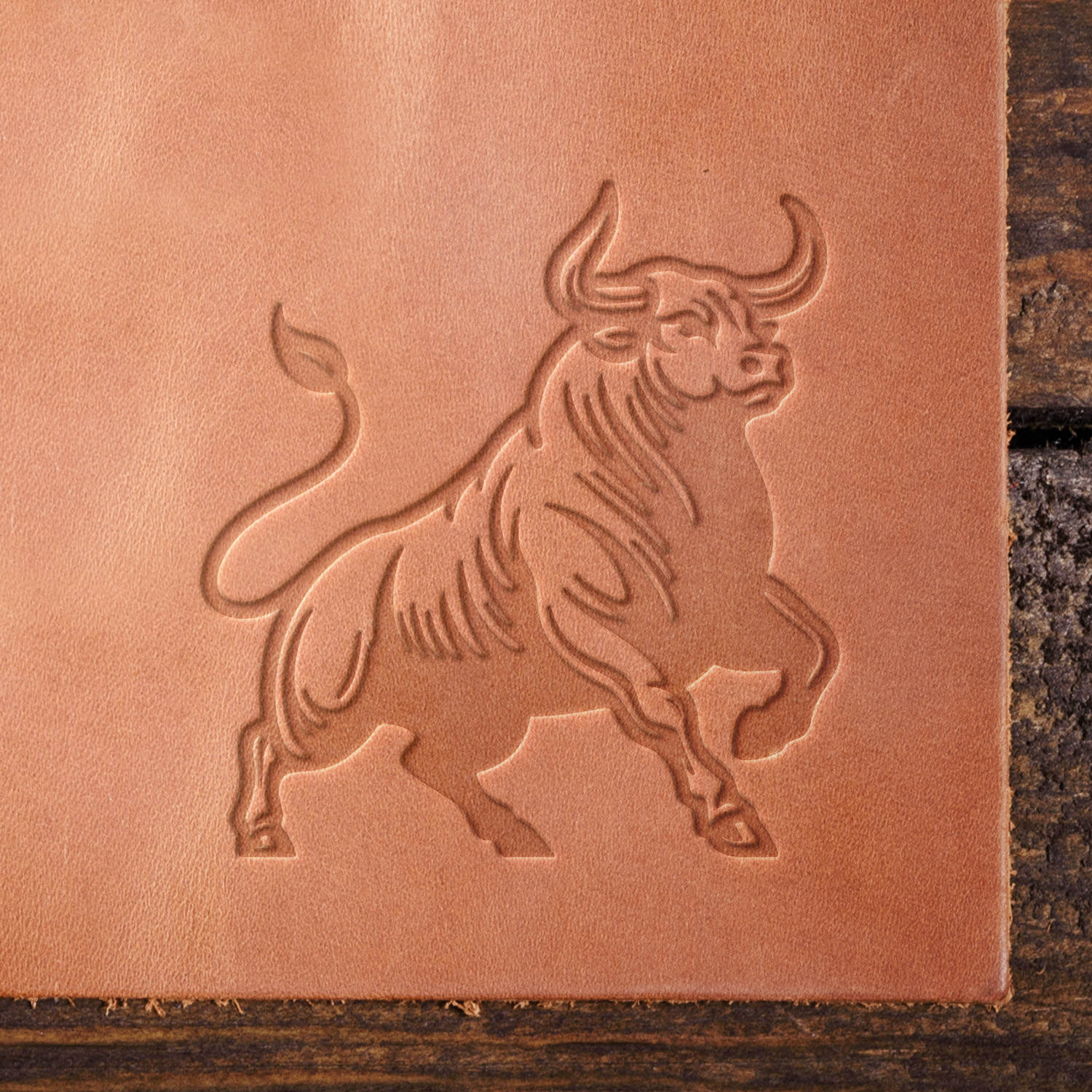 Bull Delrin Leather Stamp - All Good Leather Co.