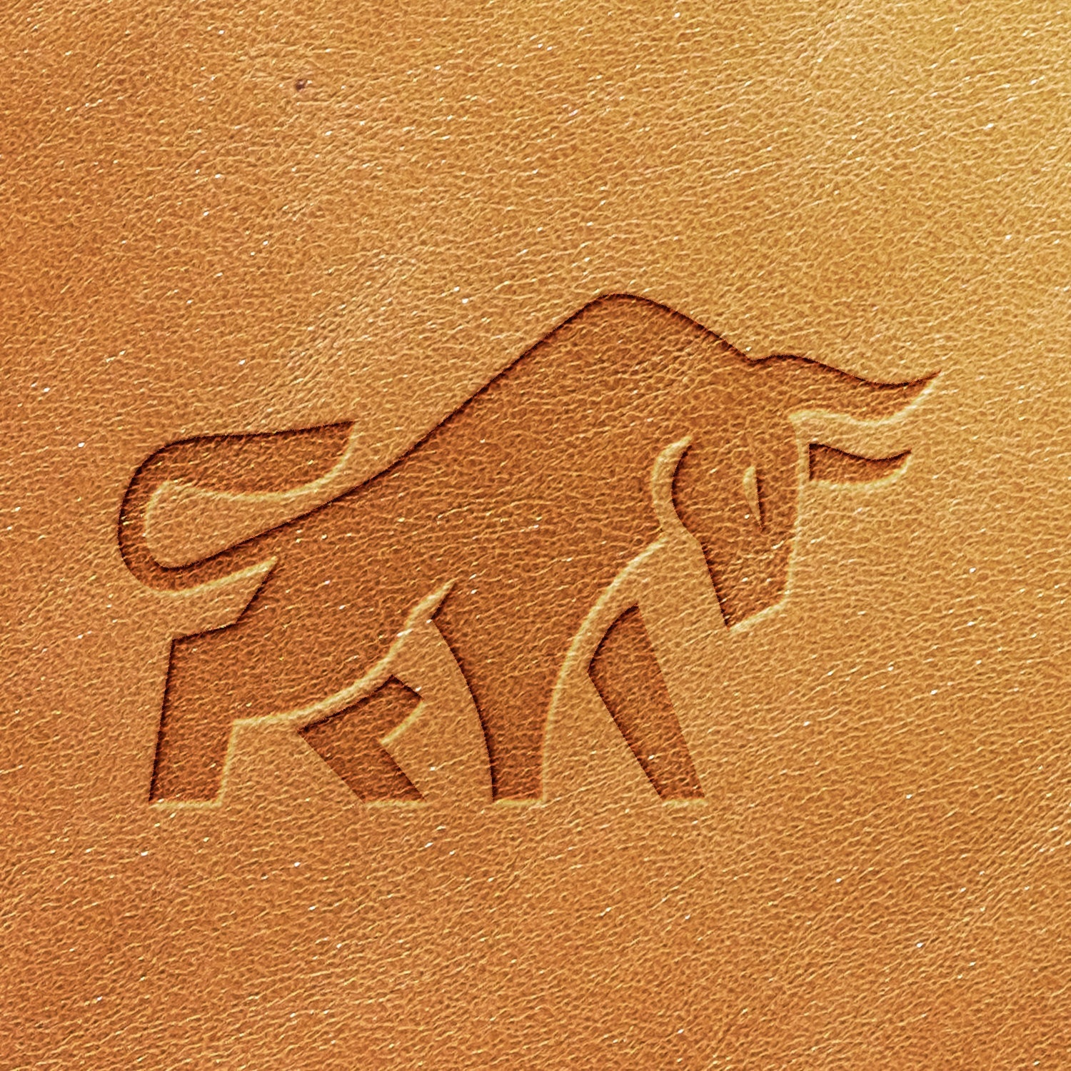 Bull Delrin Leather Stamp - All Good Leather Co.