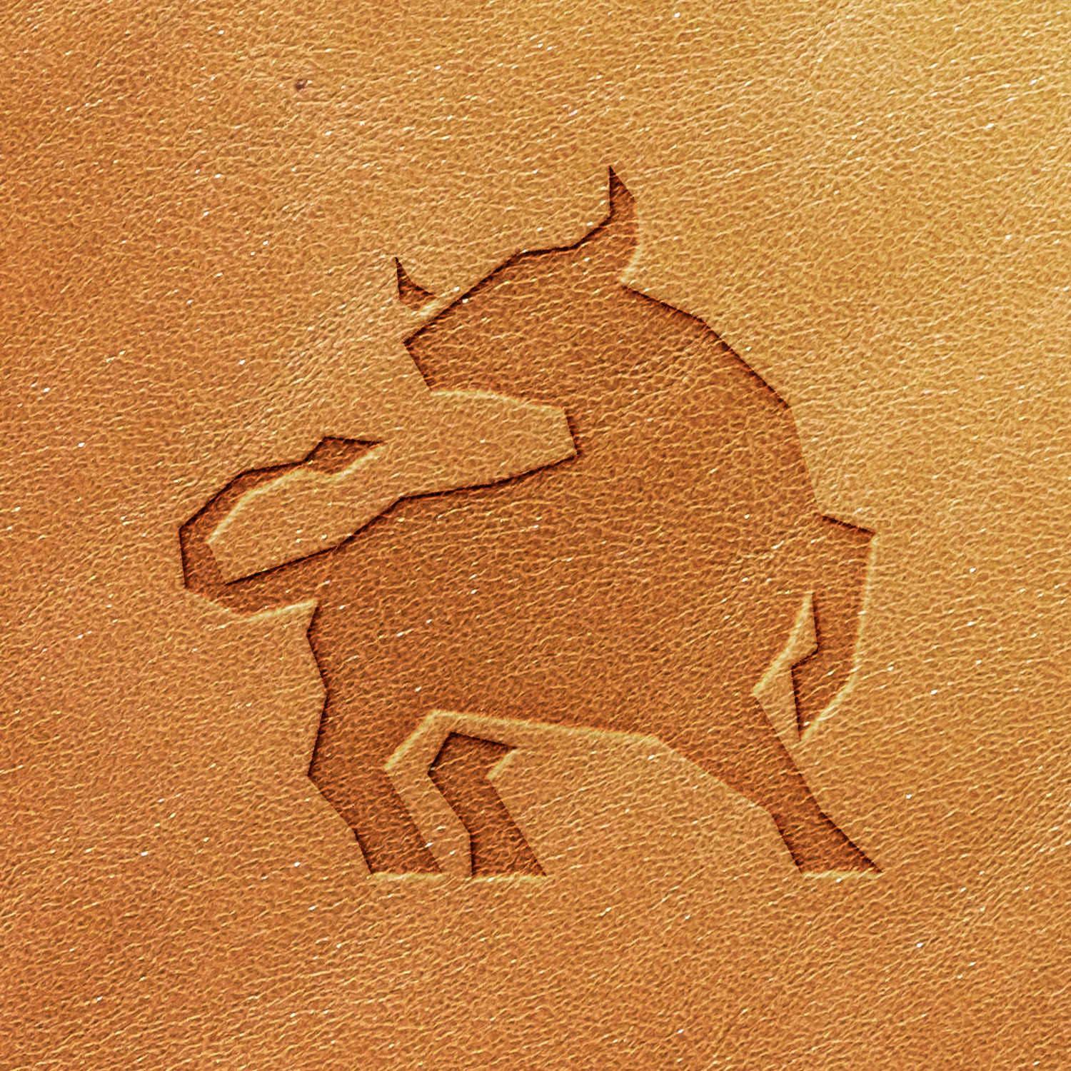 Bull Delrin Leather Stamp - All Good Leather Co.