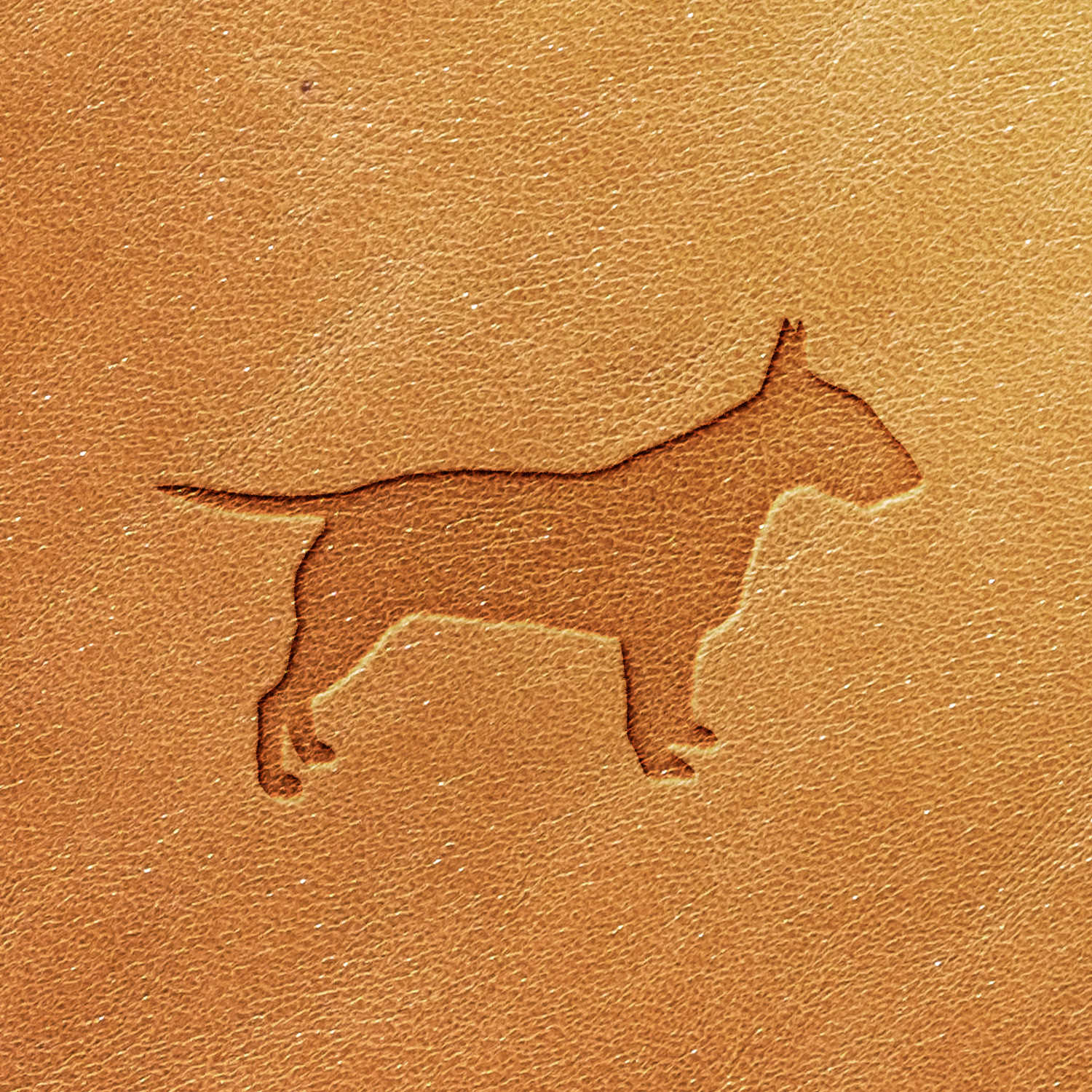 Bull Terrier Dog Delrin Leather Stamp - All Good Leather Co.