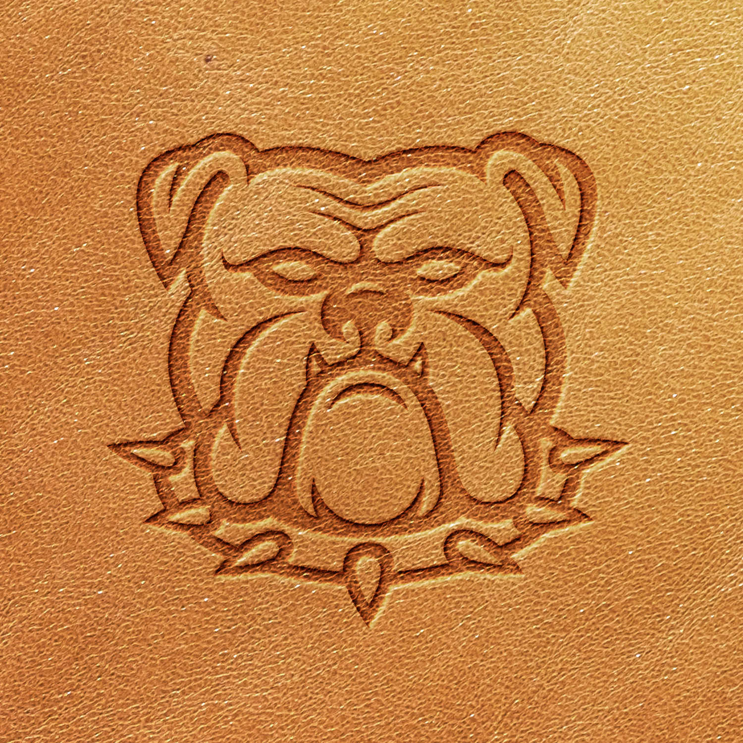 Bulldog Delrin Leather Stamp - All Good Leather Co.