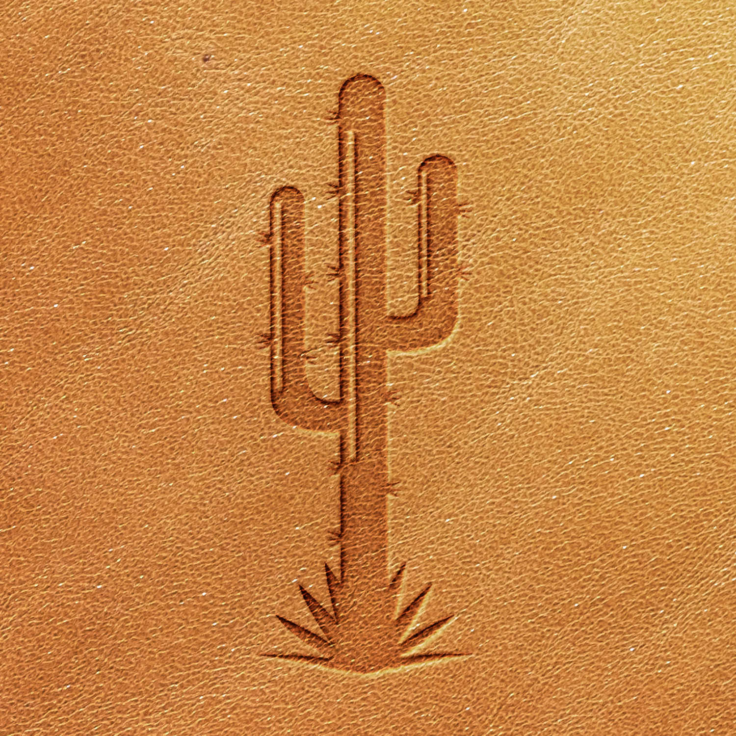 Cactus Delrin Leather Stamp - All Good Leather Co.