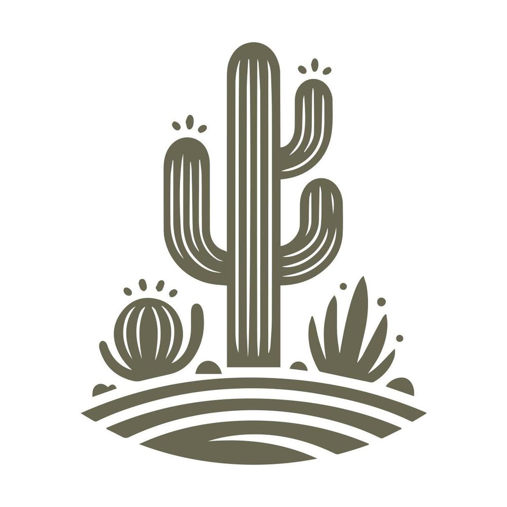 Cactus Scene Delrin Leather Stamp - All Good Leather Co.