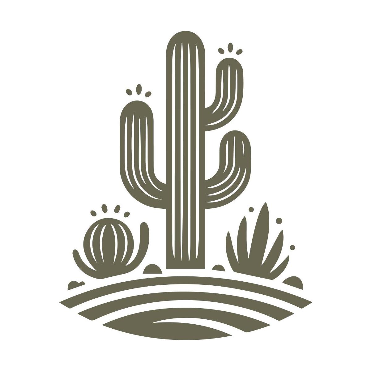 Cactus Scene Delrin Leather Stamp - All Good Leather Co.