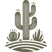 Cactus Scene Delrin Leather Stamp - All Good Leather Co.