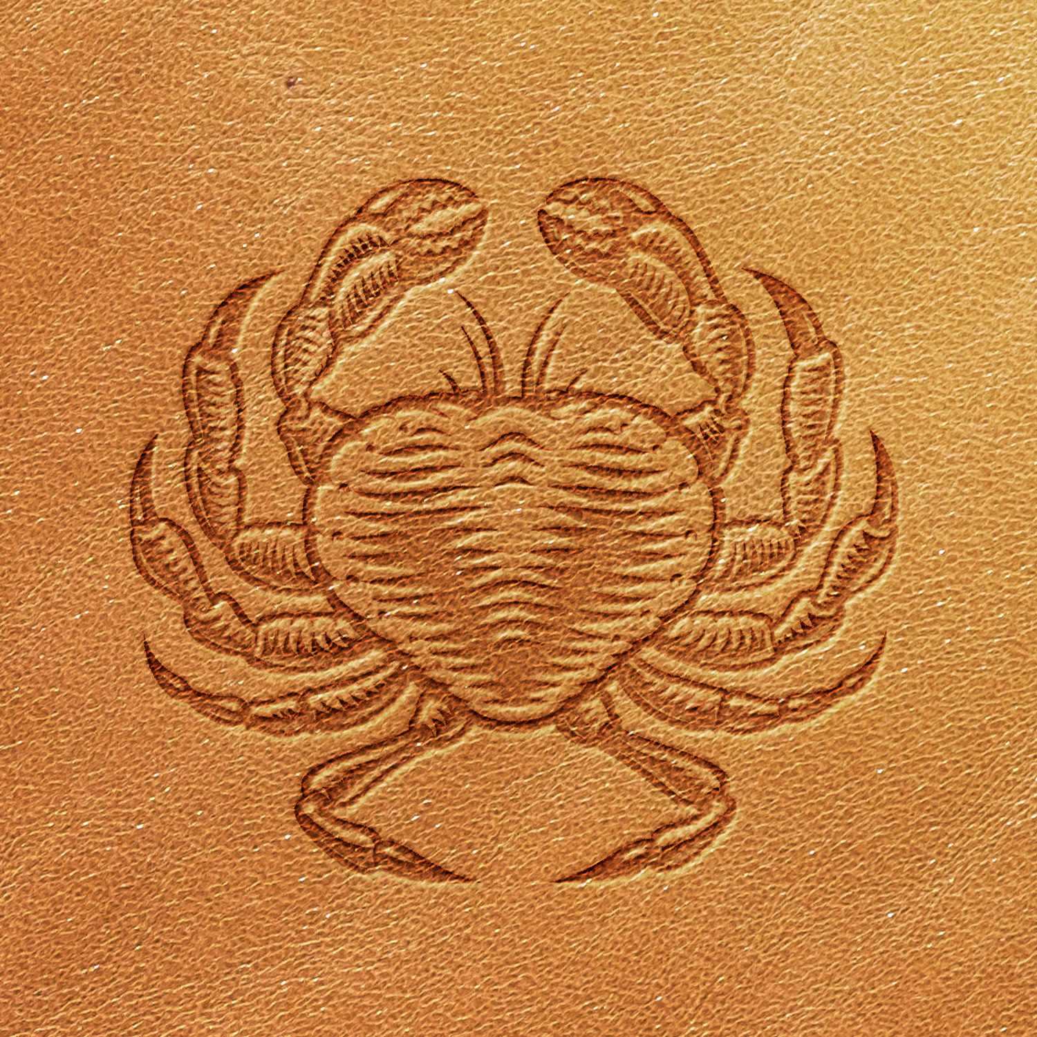 Cancer Zodiac Sign Crab Delrin Leather Stamp - All Good Leather Co.