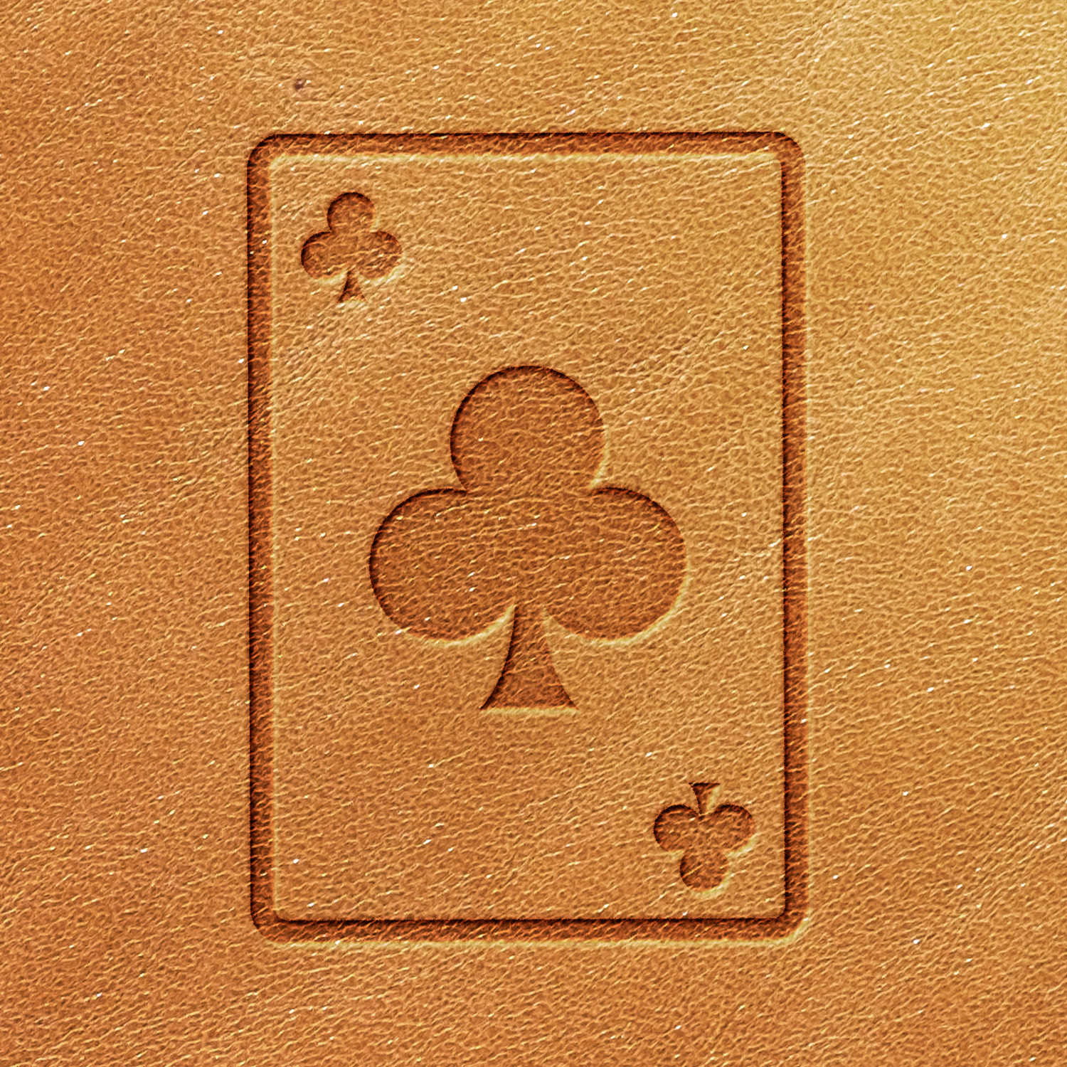 Card of Clubs Delrin Leather Stamp - All Good Leather Co.