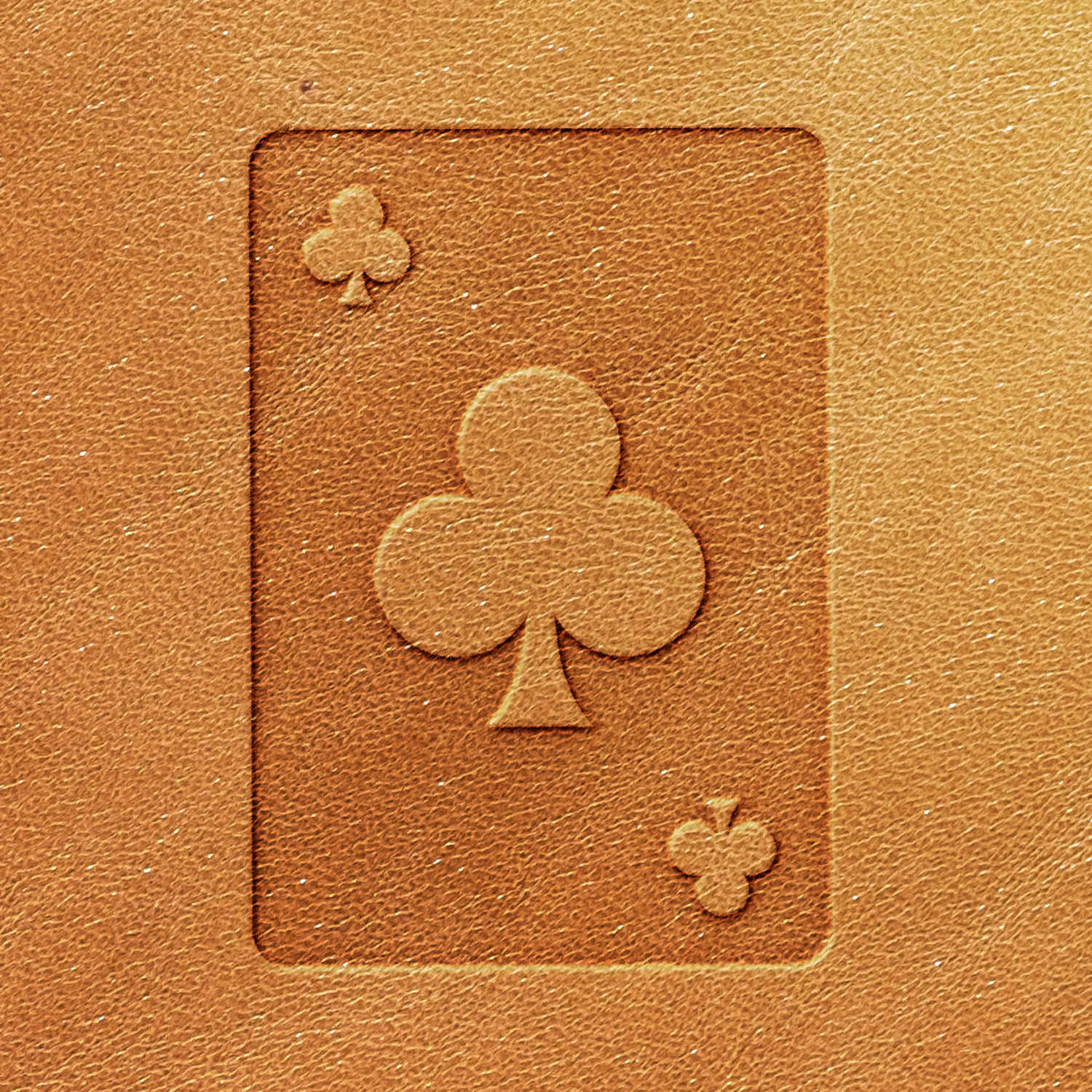 Card of Clubs Delrin Leather Stamp - All Good Leather Co.