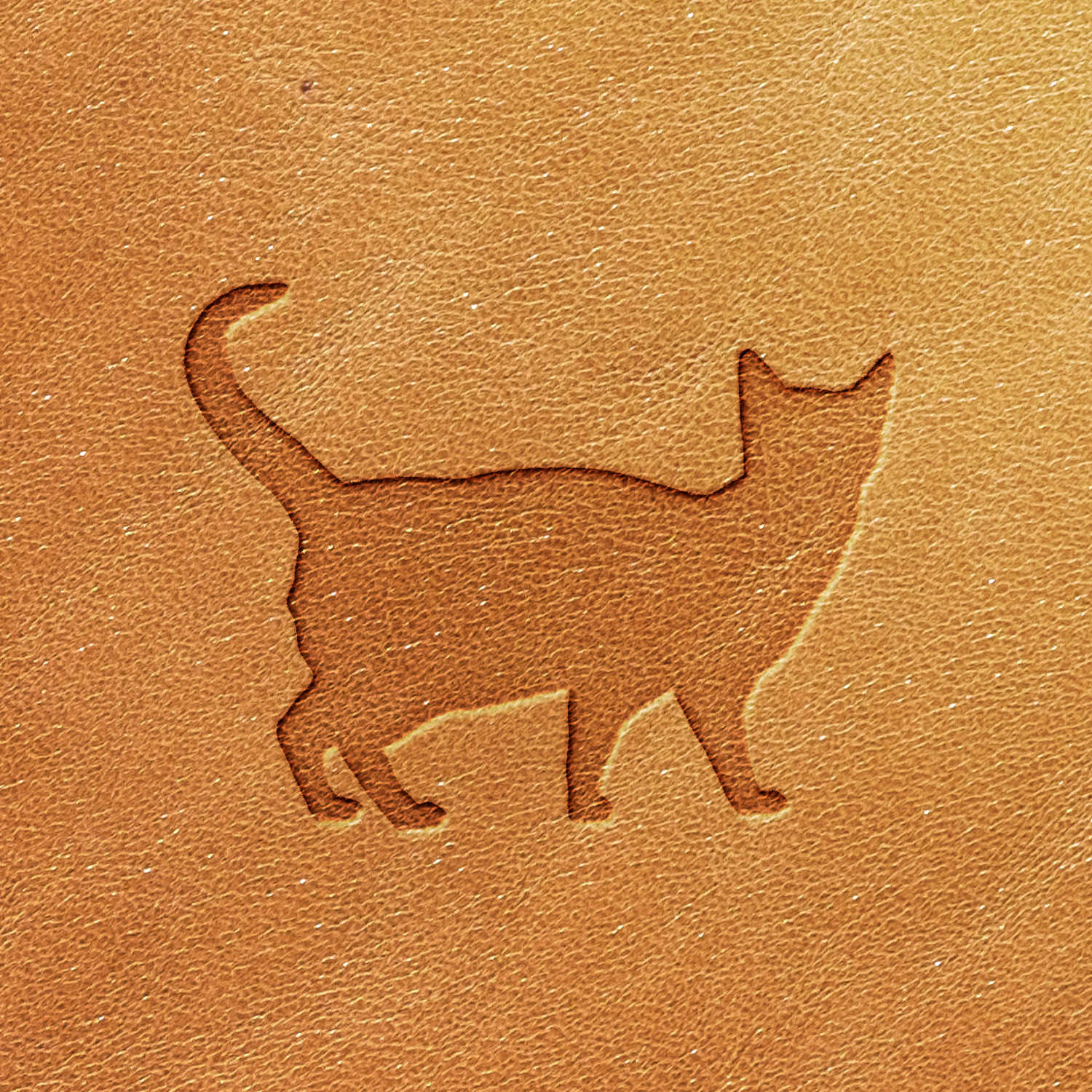 Cat Delrin Leather Stamp - All Good Leather Co.