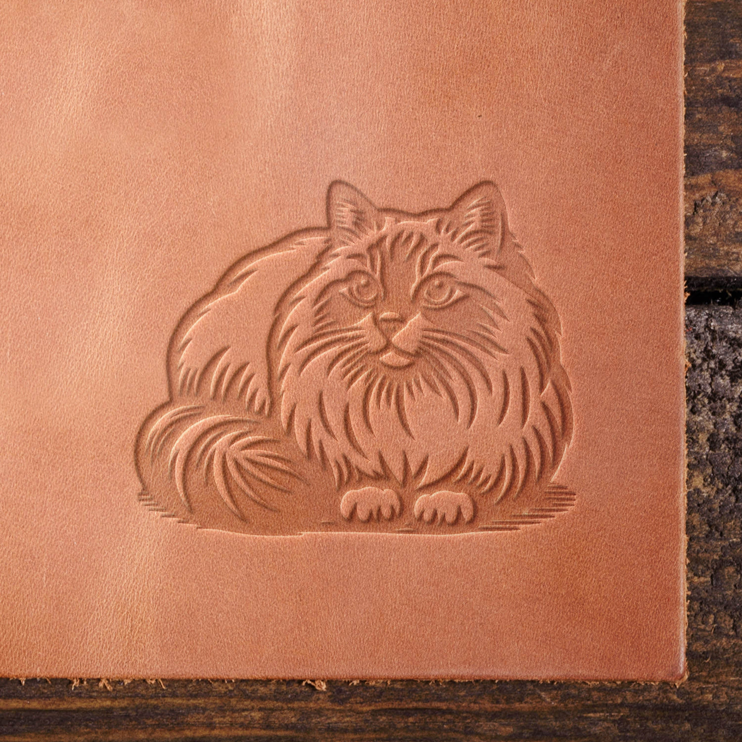 Cat Delrin Leather Stamp - All Good Leather Co.