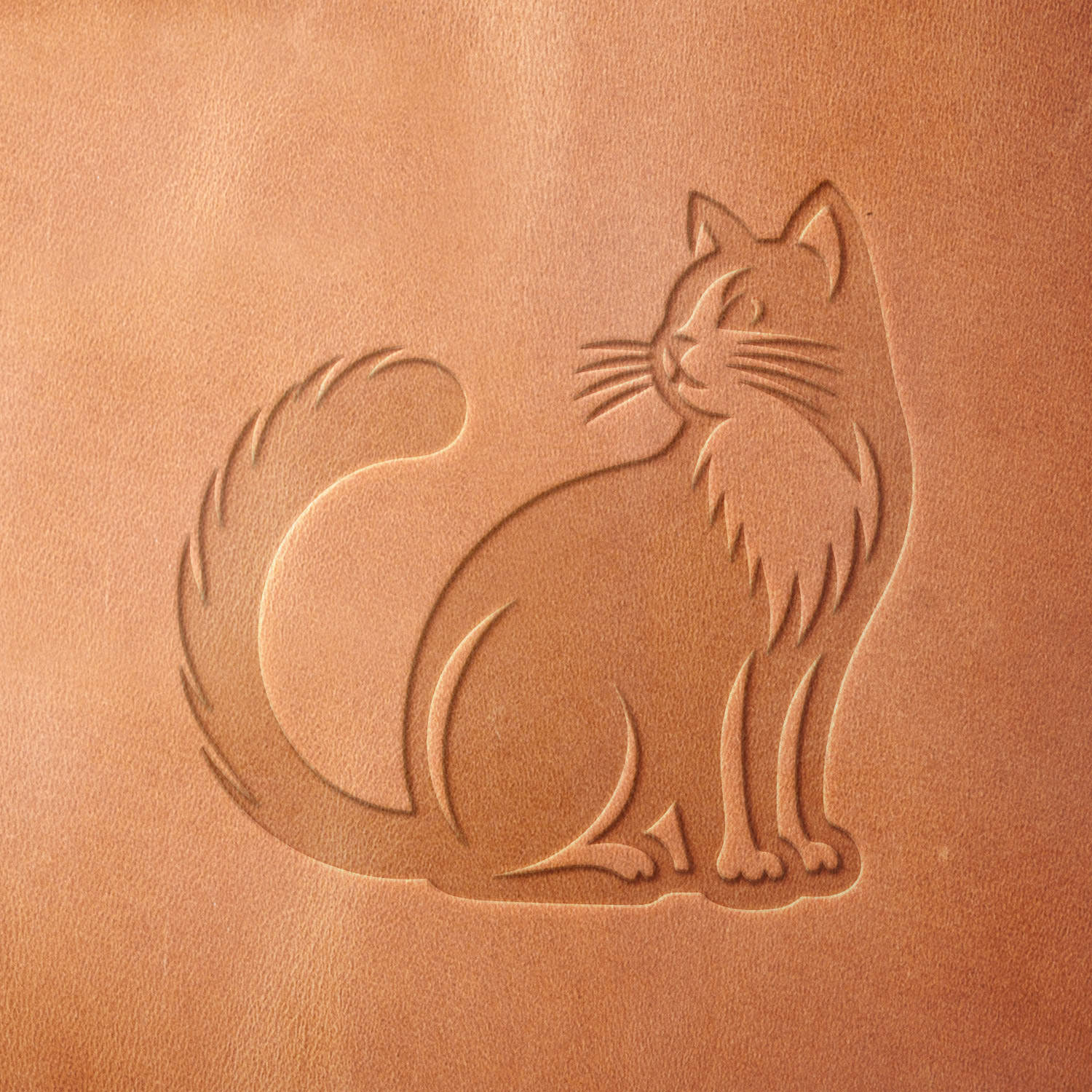 Cat Delrin Leather Stamp - All Good Leather Co.