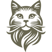 Majestic long-haired cat design featuring expressive eyes and flowing fur, ideal for feline lovers and leathercraft projects.