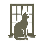 Cat in Window Delrin Leather Stamp - All Good Leather Co.