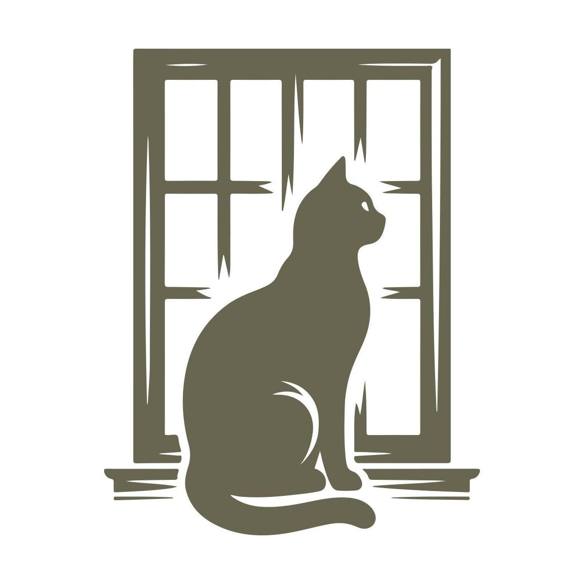 Cat in Window Delrin Leather Stamp - All Good Leather Co.