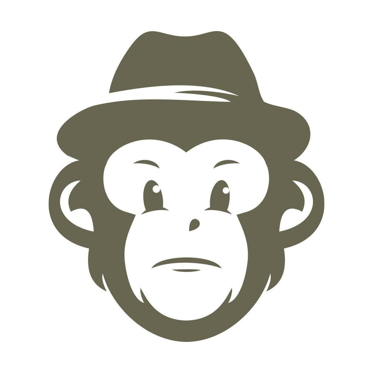 Chimp with Hat Delrin Leather Stamp - All Good Leather Co.