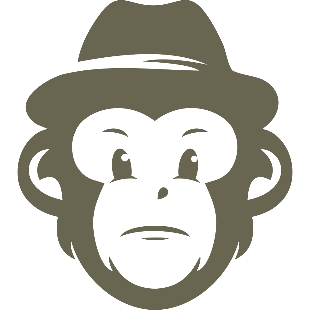 Chimp with Hat Delrin Leather Stamp - All Good Leather Co.