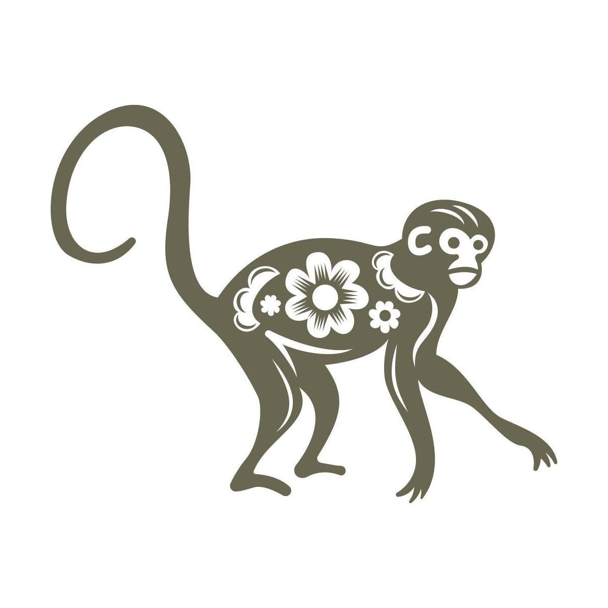 Chinese Zodiac Monkey Delrin Leather Stamp - All Good Leather Co.