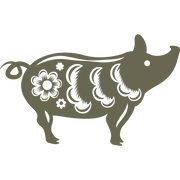 Chinese Zodiac Pig Delrin Leather Stamp - All Good Leather Co.