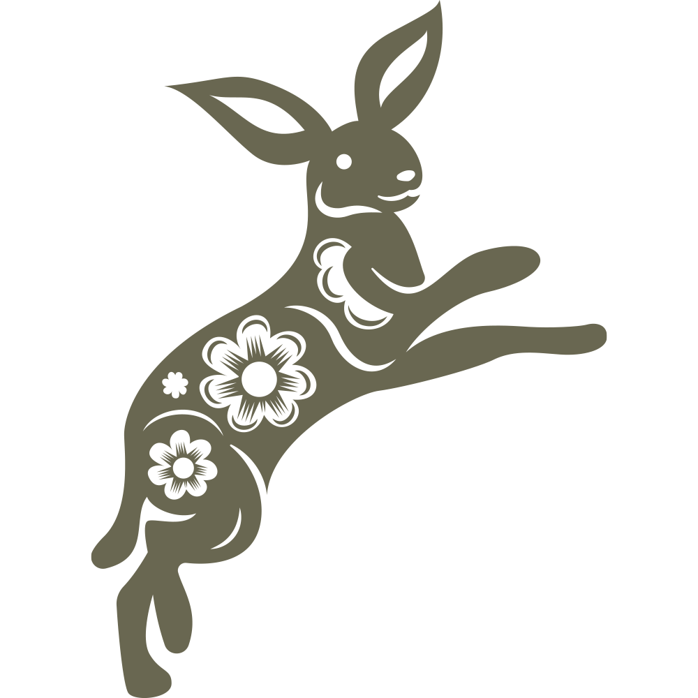 Chinese Zodiac Rabbit Delrin Leather Stamp - All Good Leather Co.