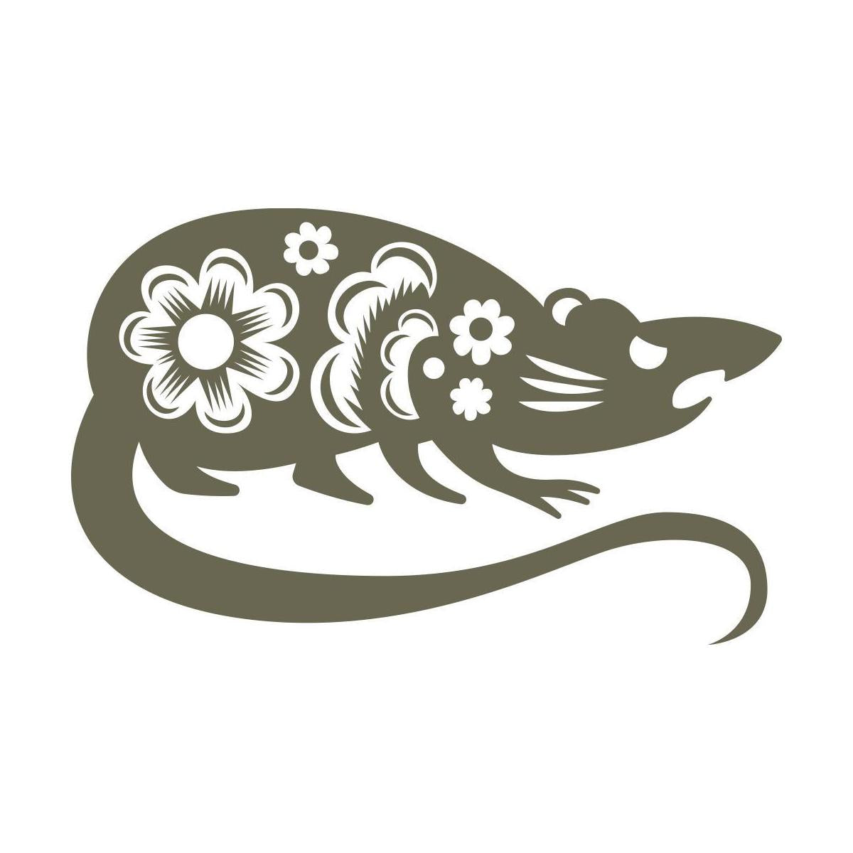 Chinese Zodiac Rat Delrin Leather Stamp - All Good Leather Co.