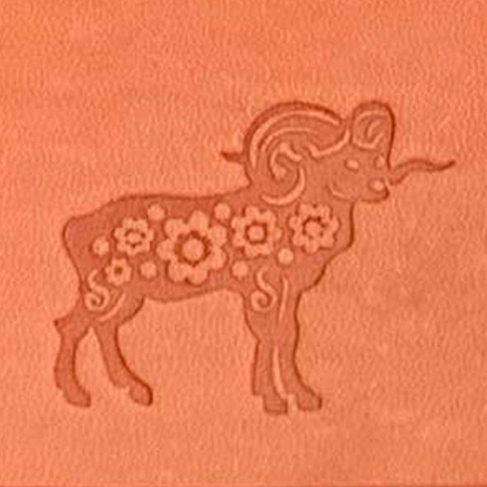 Chinese Zodiac Sheep Delrin Leather Stamp - All Good Leather Co.