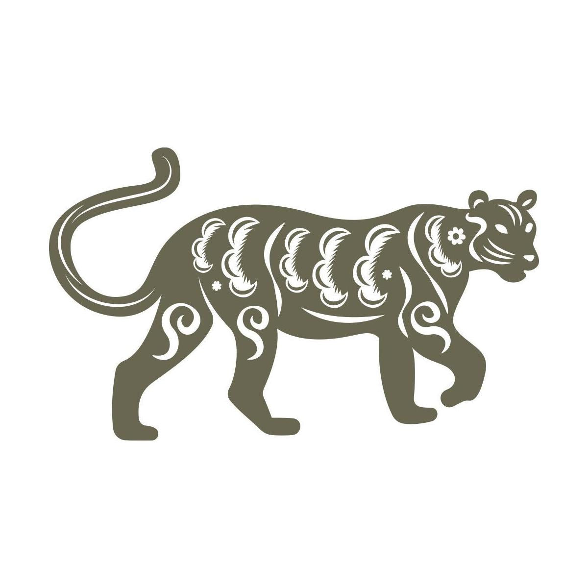 Chinese Zodiac Tiger Delrin Leather Stamp - All Good Leather Co.