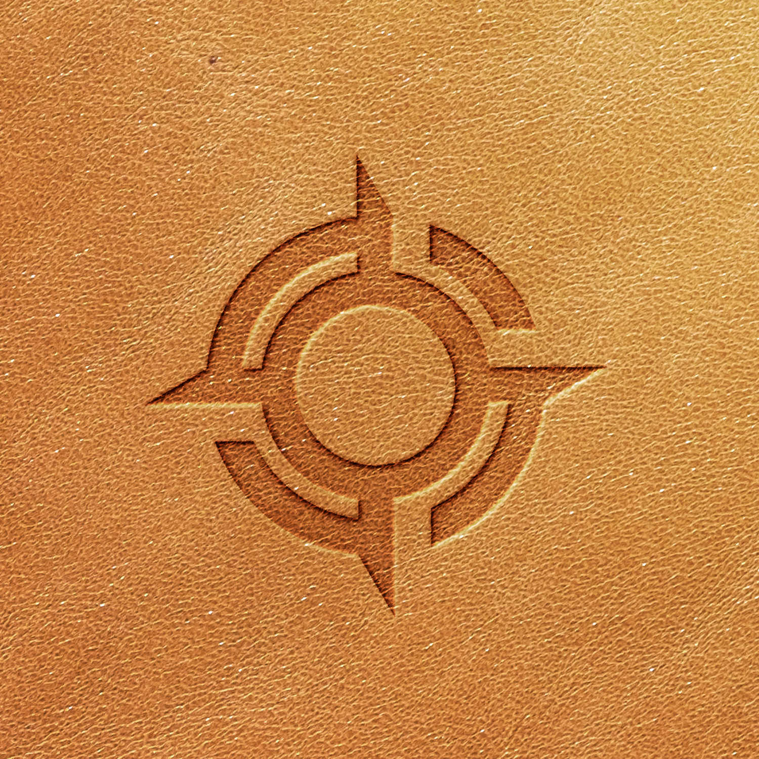 Compass Star Delrin Leather Stamp - All Good Leather Co.