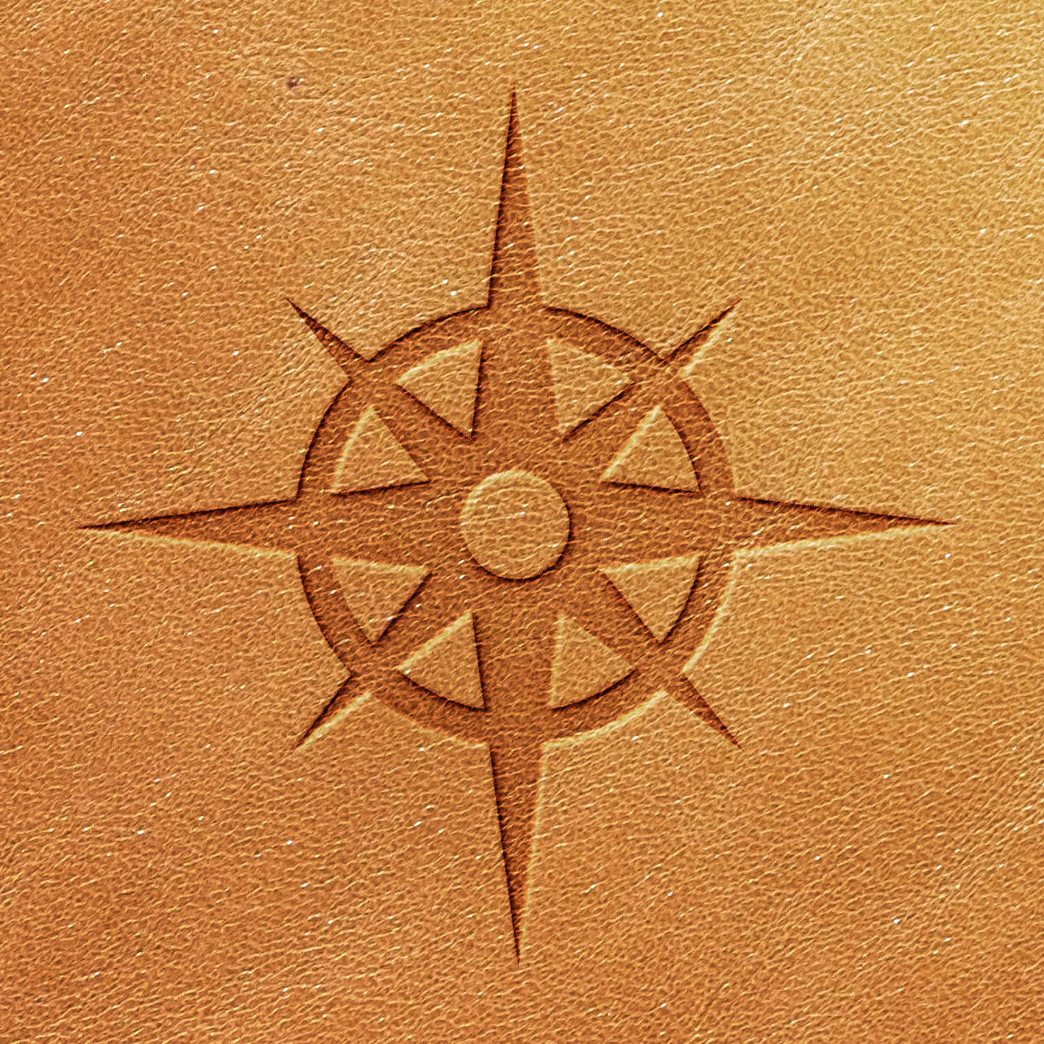 Compass Star Delrin Leather Stamp - All Good Leather Co.