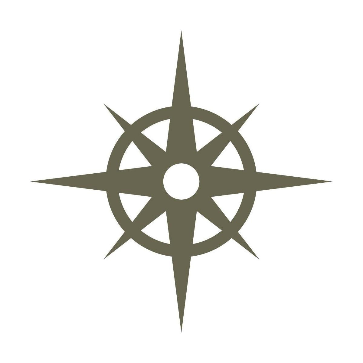 Compass Star Delrin Leather Stamp - All Good Leather Co.