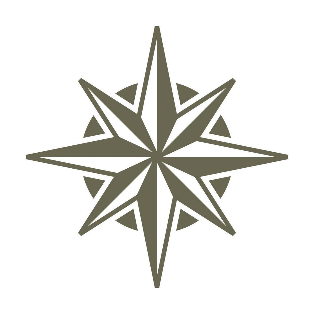Compass Star Delrin Leather Stamp - All Good Leather Co.