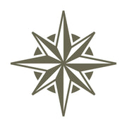 Compass Star Delrin Leather Stamp - All Good Leather Co.