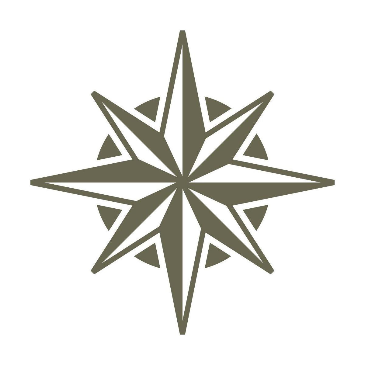 Compass Star Delrin Leather Stamp - All Good Leather Co.