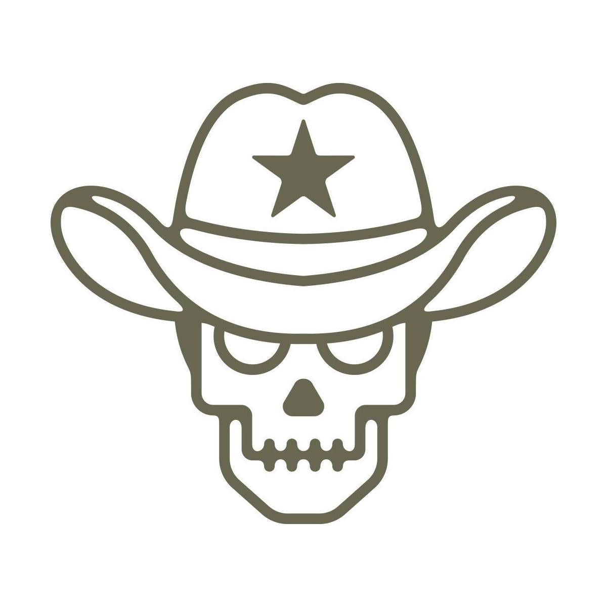 Cowboy Skull Delrin Leather Stamp - All Good Leather Co.