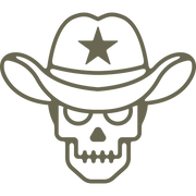 Cowboy Skull Delrin Leather Stamp - All Good Leather Co.