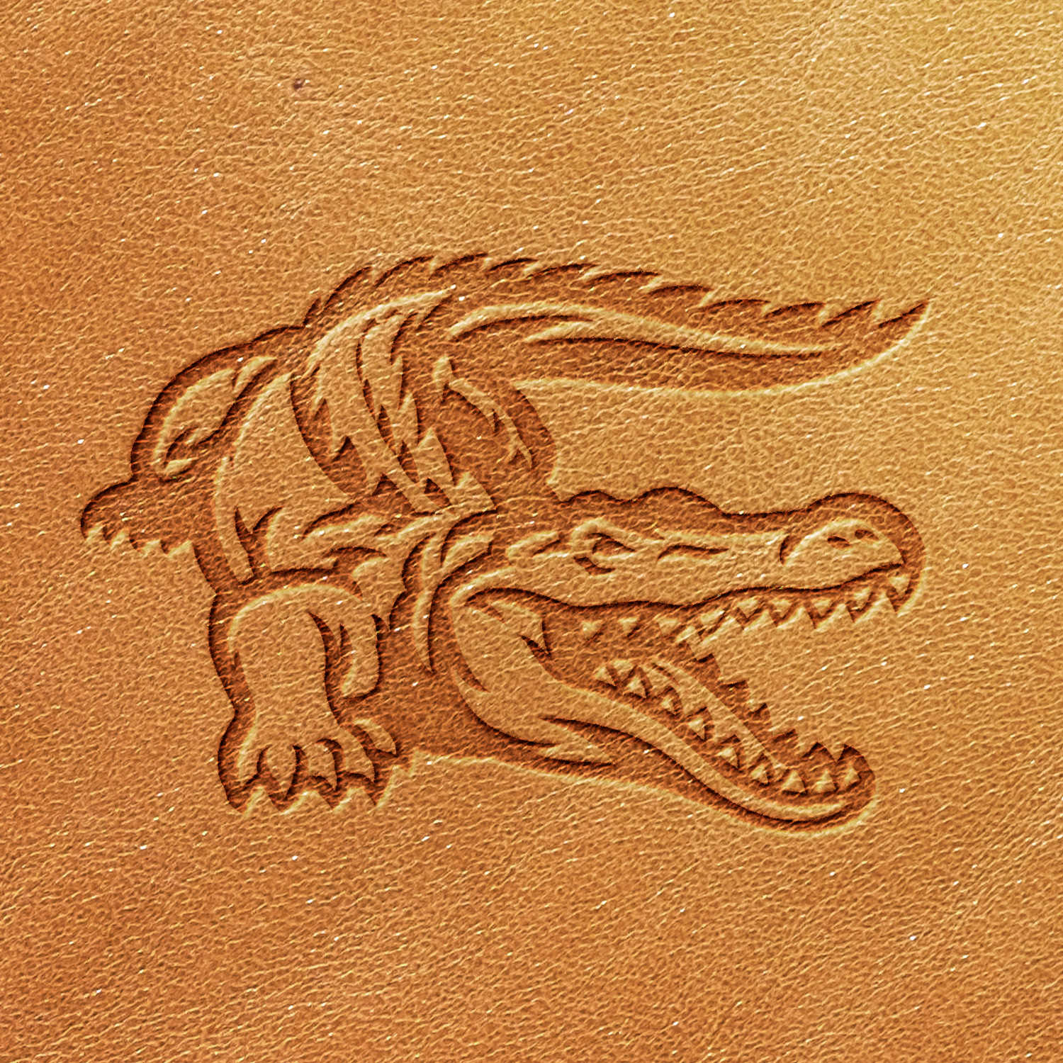 Crocodile Delrin Leather Stamp - All Good Leather Co.