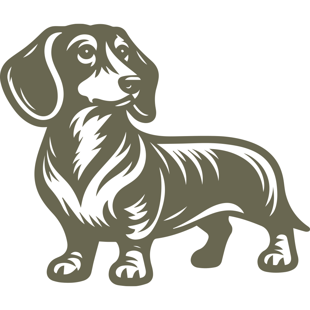 Dachshund Dog Delrin Leather Stamp - All Good Leather Co.