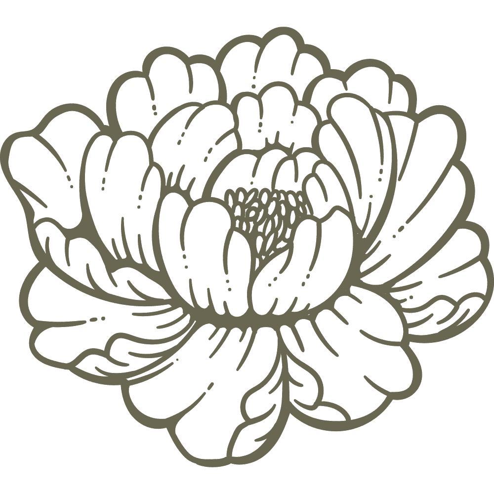 Dahlia Flower Delrin Leather Stamp - All Good Leather Co.