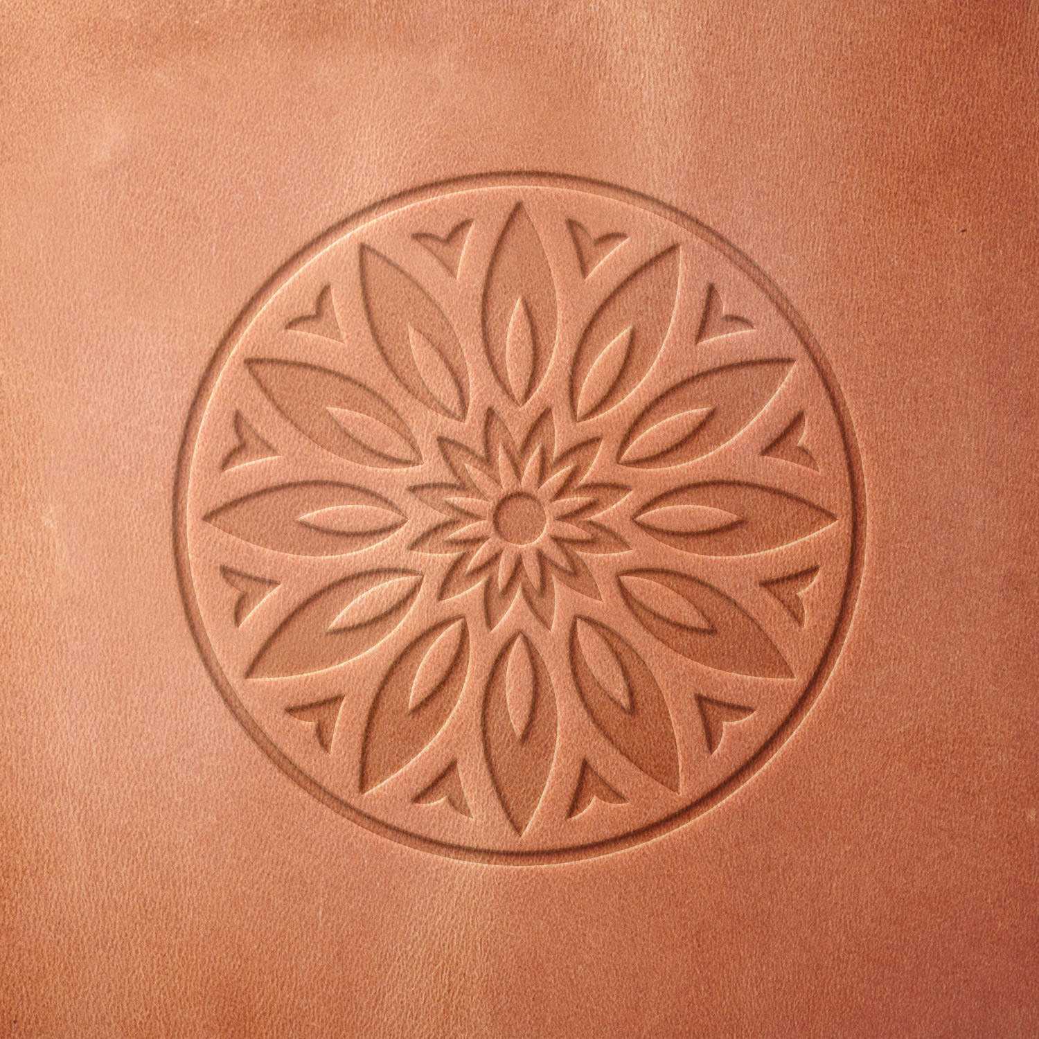 Decorative Circle Delrin Leather Stamp - All Good Leather Co.