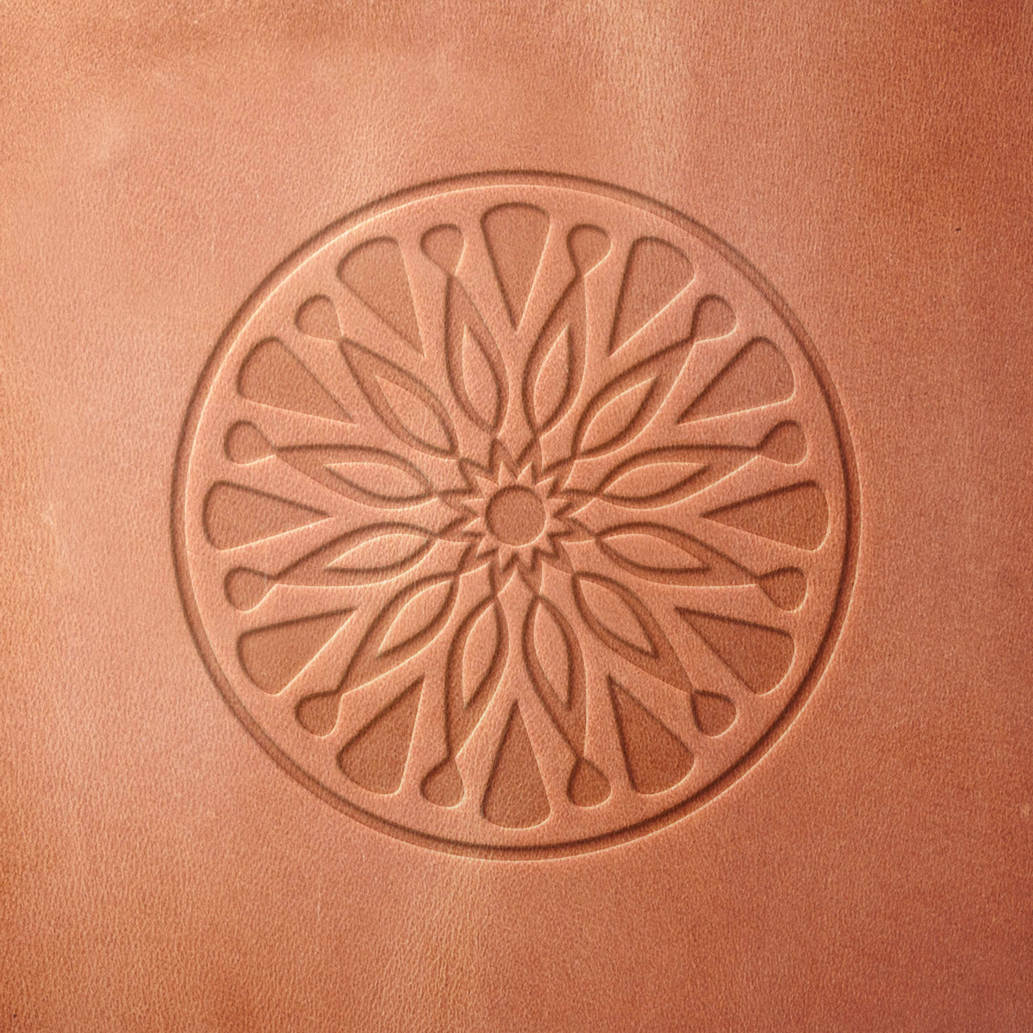 Decorative Circle Delrin Leather Stamp - All Good Leather Co.