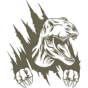 Dinosaur Delrin Leather Stamp - All Good Leather Co.