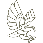 Delrin leather stamp design of a geometric bird in flight with clean, evenly weighted line details.