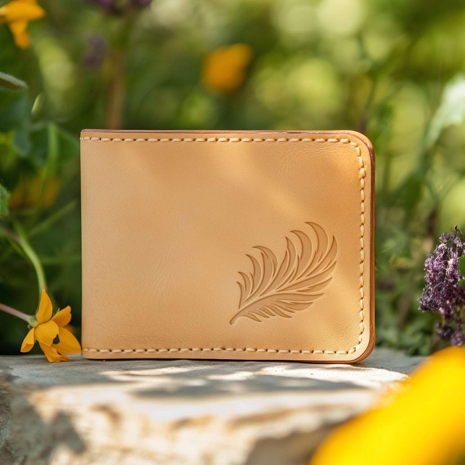 Feather Delrin Leather Stamp - All Good Leather Co.